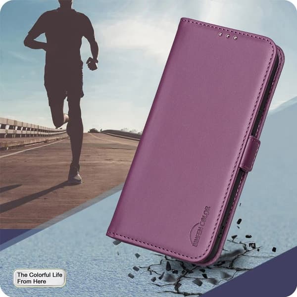 BINFEN Samsung Galaxy S26 Pro Plånboksfodral Konstläder Flip Folio - Mörklila
