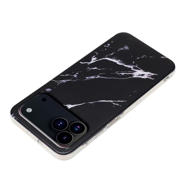 Mobilskal till iPhone 17 Pro Max Marble Pattern Painted TPU - Svart Svart