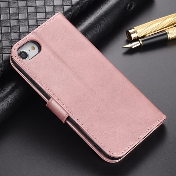 AZNS iPhone 7/8/SE Plånboksfodral Konstläder - Ställ Design - Roséguld