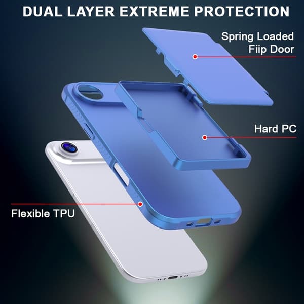 Mobilskal till iPhone Air Korthållare Mirror Kickstand - Blå Blå