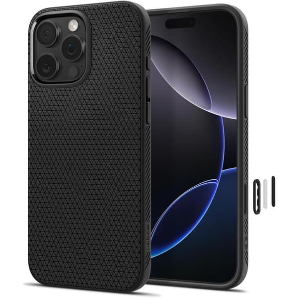 Spigen telefontaske til iPhone 16 Pro Max Magsafe Liquid Air „T“ - Mat sort Svart