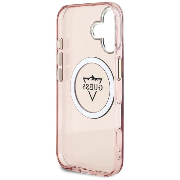 Guess Mobilskal till iPhone 16 MagSafe IML Mountain Logo - Rosa