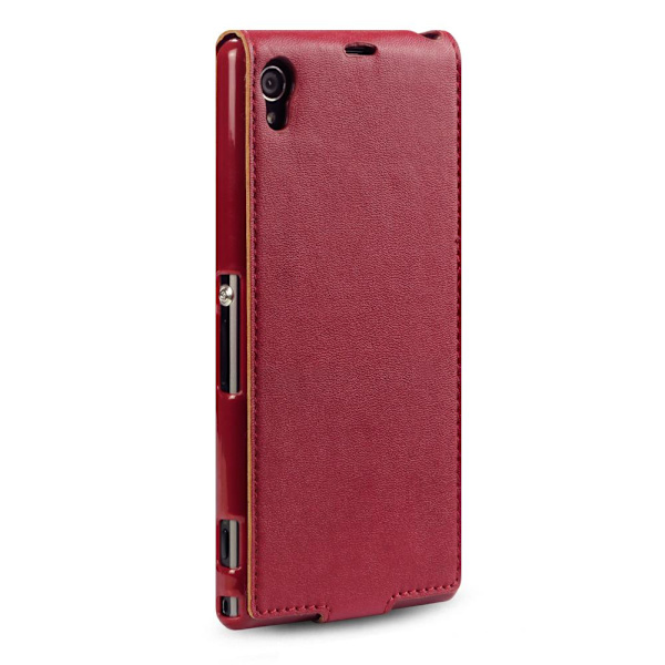 Flip Mobile Case – kotelo Sony Xperia Z1:lle (punainen) Red