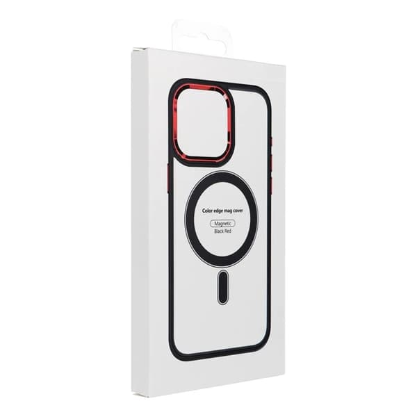 Mobilskal till iPhone 17 MagSafe Color Edge - Svart/Röd Röd