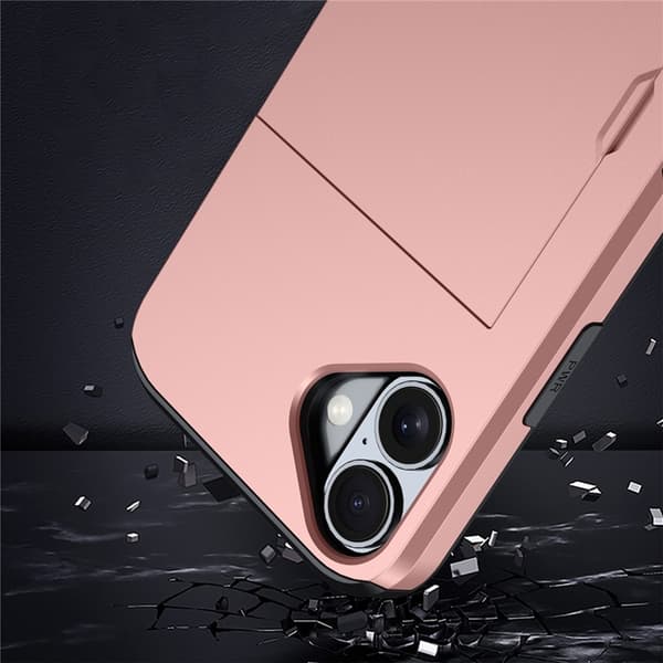 AMORUS Mobilskal till iPhone 17 Med Glidande Korthållare - Blå Blå