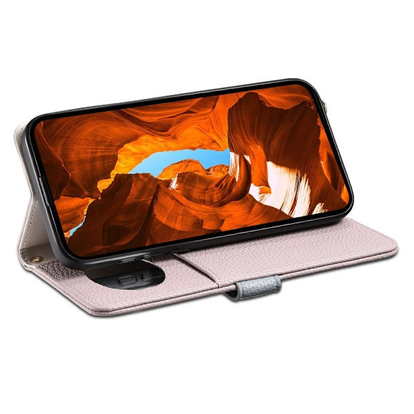 ESEBLE E11 för iPhone 14 / 13 Plånboksfodral Konstläder - Lila