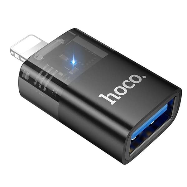 Hoco USB-A til Lightning Adapter UA36 - Sort Svart