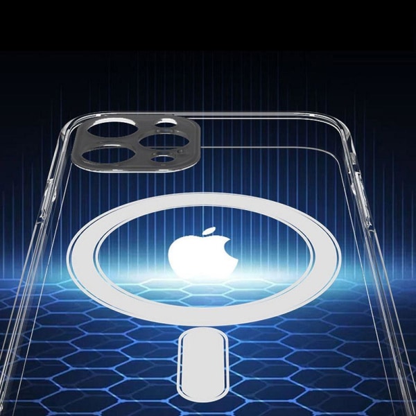 iPhone 12 Mini Shell Kirkas Magsafe kova muovi, läpinäkyvä