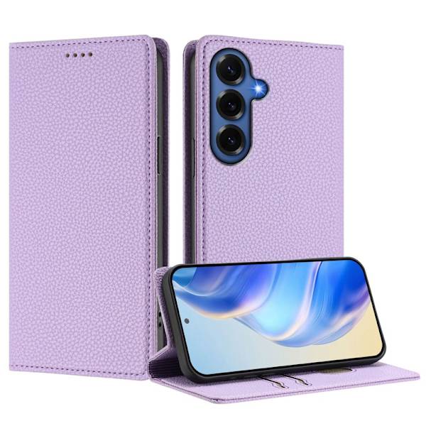 Plånboksfodral för Samsung Galaxy S26 Plus RFID Blocking Konstläder - Ljuslila