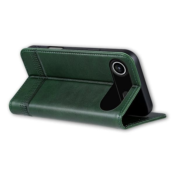 AZNS iPhone Air Plånboksfodral Konstläder - Grön