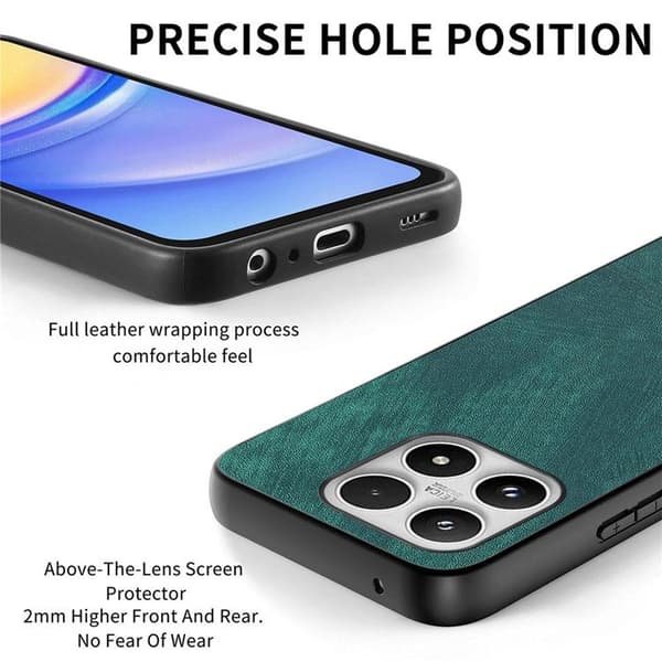 Mobilskal för Xiaomi 17 Retro Läder Shockproof Slim Grön