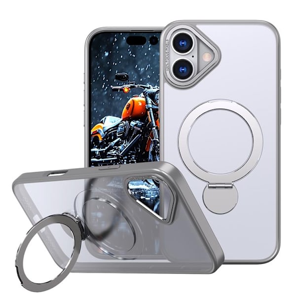 Mobilskal till iPhone 16 MagSafe Rotating Kickstand Grå