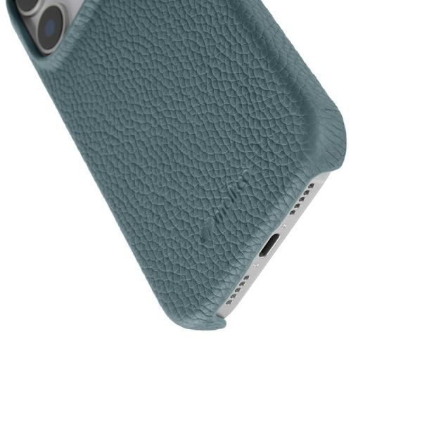 MELKCO Mobilskal till iPhone 17 Pro Äkta Läder PC Blå