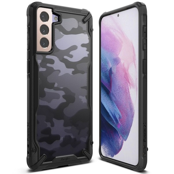 RINGKE Fusion X mobilskal  Till Galaxy S21+Plus Camo Svart Svart