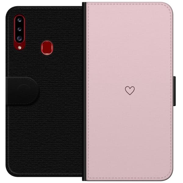Plånboksfodral till Samsung Galaxy A20s med Litet Hjärta