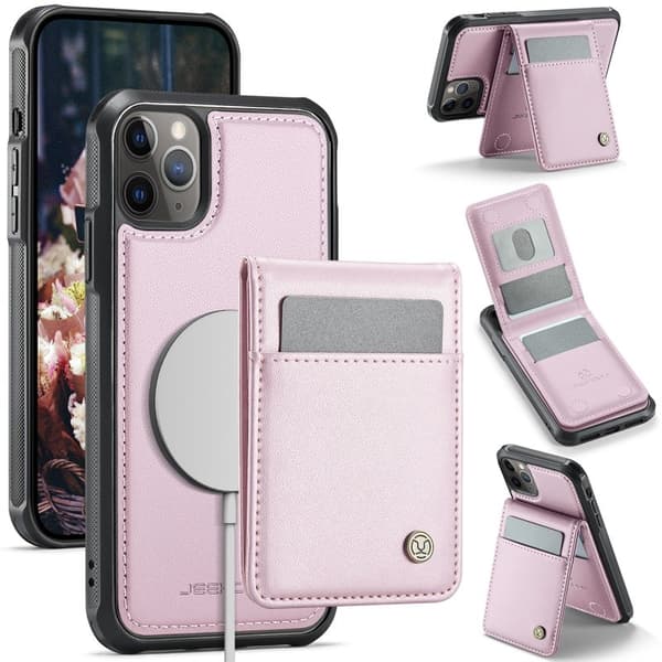 JEEHOOD J06 Mobilskal till iPhone 11 Pro Max MagSafe RFID Skydd Rosa