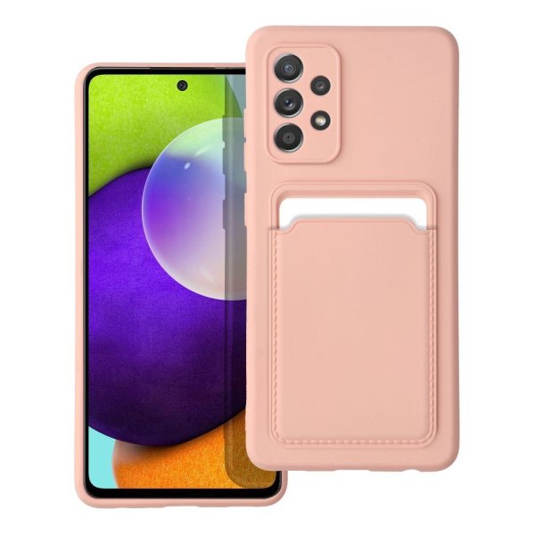 Galaxy A52s/A52 5G/A52 4G Cover Forcell -korttipidike - vaaleanpunainen