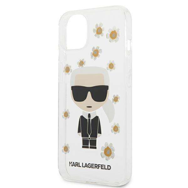 Karl Lagerfeld Flower Ikonik Karl Kuori iPhone 13 mini - Läpinäkyvä