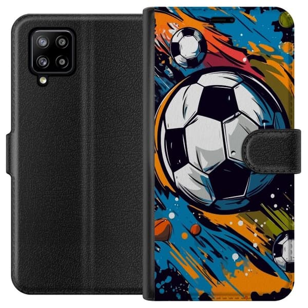 Plånboksfodral till Samsung Galaxy A42 5G med Fotbollar