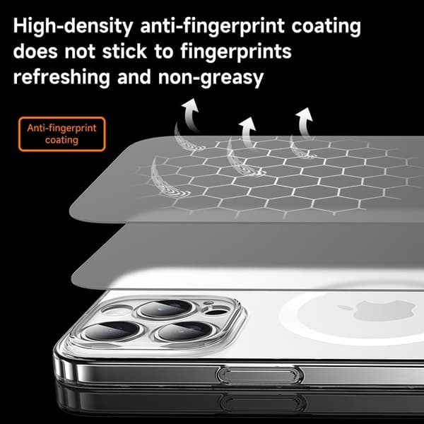 SULADA Mobilskal till iPhone 16 Pro MagSafe PC+TPU Matt Transparent