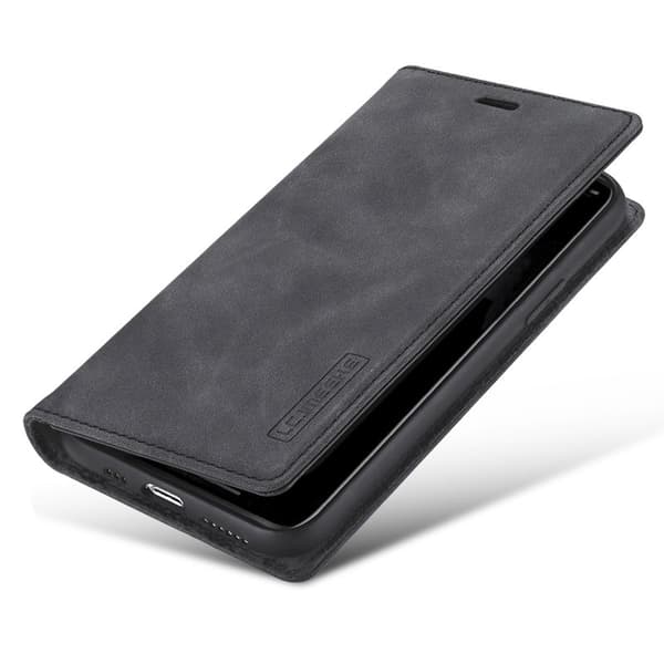 LC.IMEEKE Plånboksfodral för iPhone 11 - Starkt Magnetiskt Konstläder - Svart