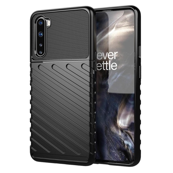 Thunder Twill Texture Cover til OnePlus North - Sort Black