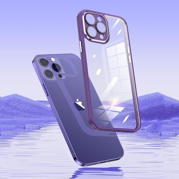 Mobilskal till iPhone 14 Pro Metall Kamera - Lila Lila
