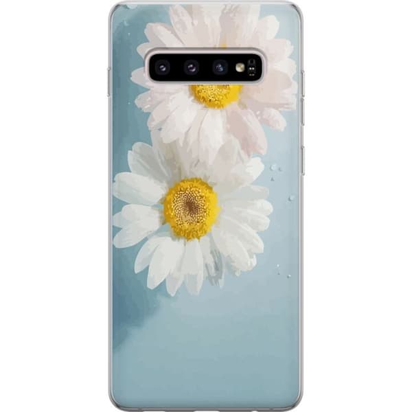 Taske til Samsung Galaxy S10+ med sommerblomster