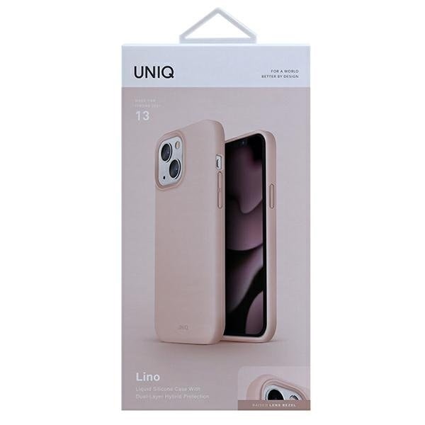 UNIQ Lino Skal iPhone 13 - Blush Rosa Rosa