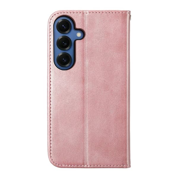 Plånboksfodral för Samsung Galaxy S26 Plus Konstläder med handledsrem - Roséguld