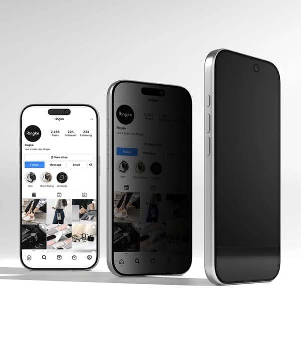 [2-Pack] Ringke Härdat Glas Skärmskydd För iPhone 18 Pro Privacy - Svart