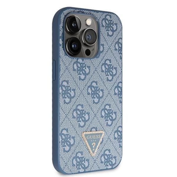 Guess iPhone 14 Pro Mobilskal Crossbody 4G Metal Logo - Blå Blå