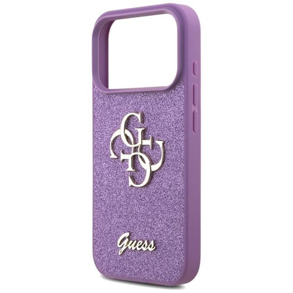 Guess Telefontaske til iPhone 17 Pro Fast Glitter Big 4G - Lilla Lila