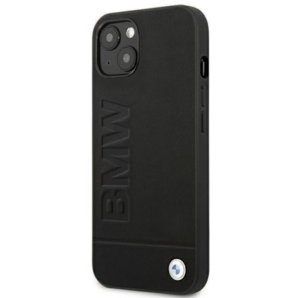 BMW iPhone 14 Plus Skal Läder Stamp - Svart Svart
