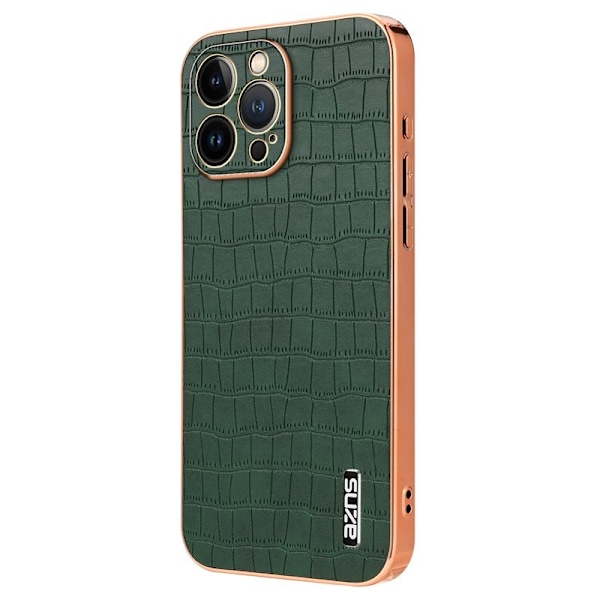 AZNS iPhone 14 Pro Max Plånboksfodral Konstläder - Grön