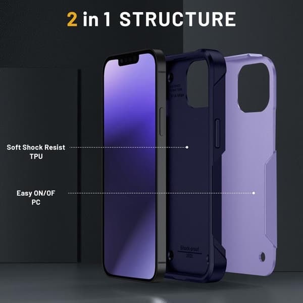 iPhone 14 Plus Cover ShockProof - Lilla Lila