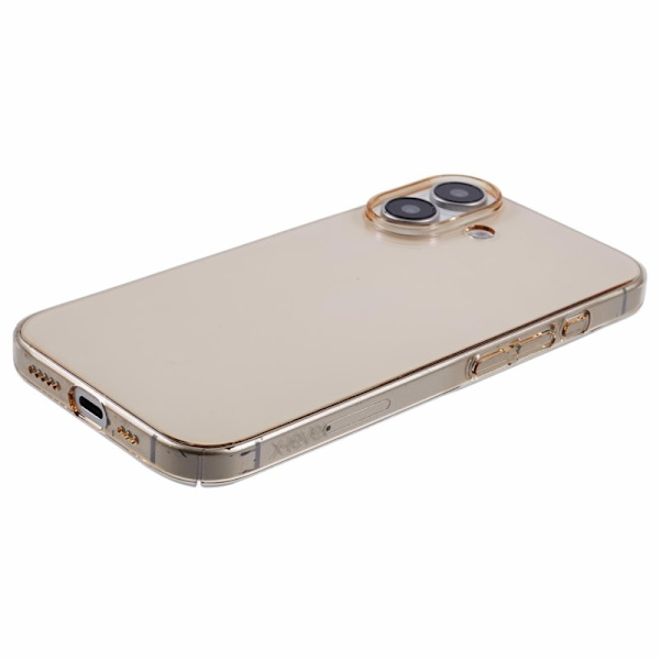 X-LEVEL Mobilskal till iPhone 16 Slim Hård PC Transparent Guld