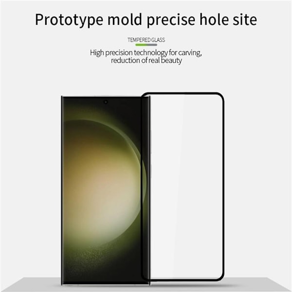 [2-PACK] Galaxy S24 Härdat Glas Skärmskydd - Svart