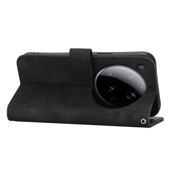 DIERFENG DF-03 för Xiaomi 15 Ultra Plånboksfodral Konstläder - Svart