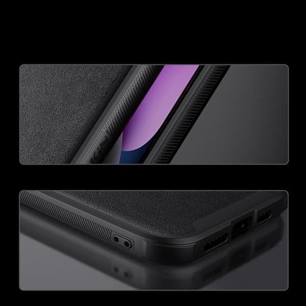 Nillkin iPhone 14 Pro Max -kotelo CamShield Läder S - Musta Black