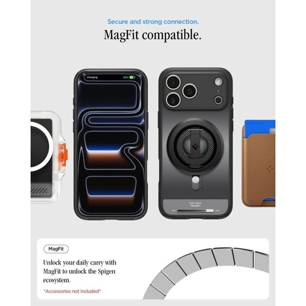Spigen Mobilskal För iPhone 18 Pro/17 Pro Magsafe Ultra Hybrid Classic - Svart