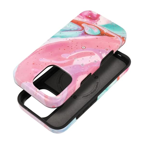 Forcell Mobilskal till iPhone 15 Pro MagSafe Mirage - Rosa Marble