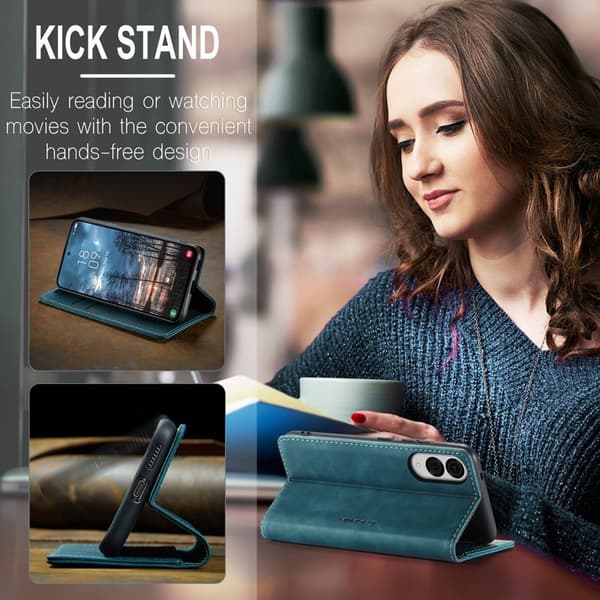 CASEME 013 Plånboksfodral för Samsung Galaxy S25 Edge - Blå