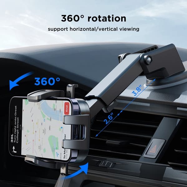 Joyroom Bilhållare Dashboard - Svart Svart