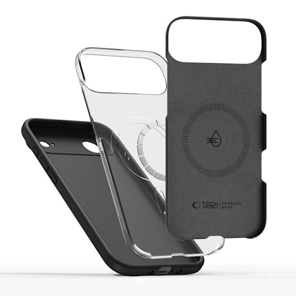 Tech-Protect iPhone Air Magsafe Silikone Telefontaske - Sort Svart