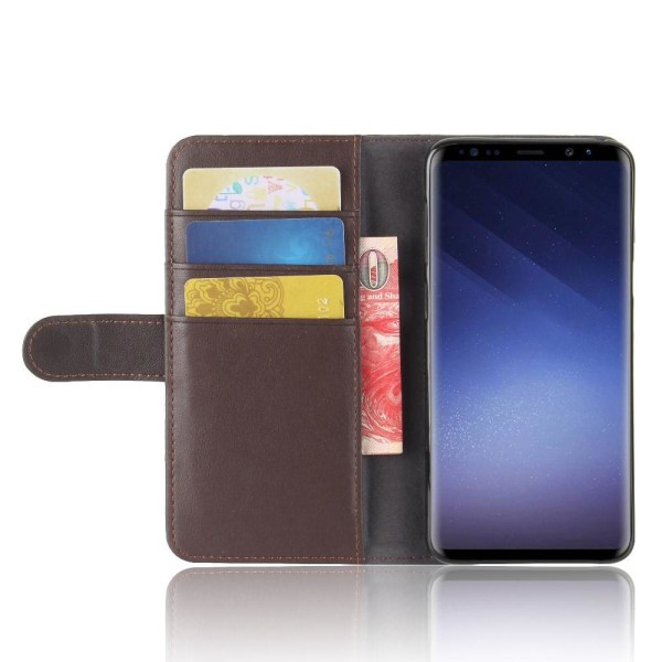 Ægte Split Wallet Cover til Samsung Galaxy S9 - Brun Brown