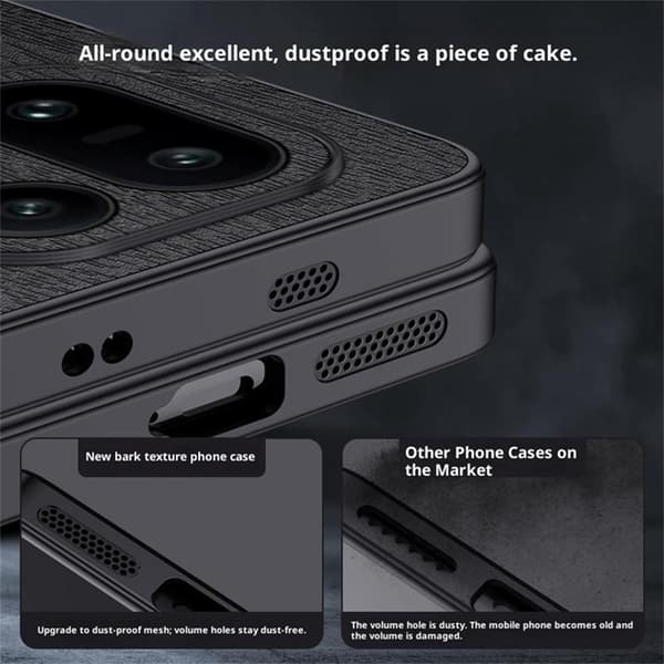 Mobilskal till OnePlus 15 5G Wood Texture PU Läder - Grå Grå