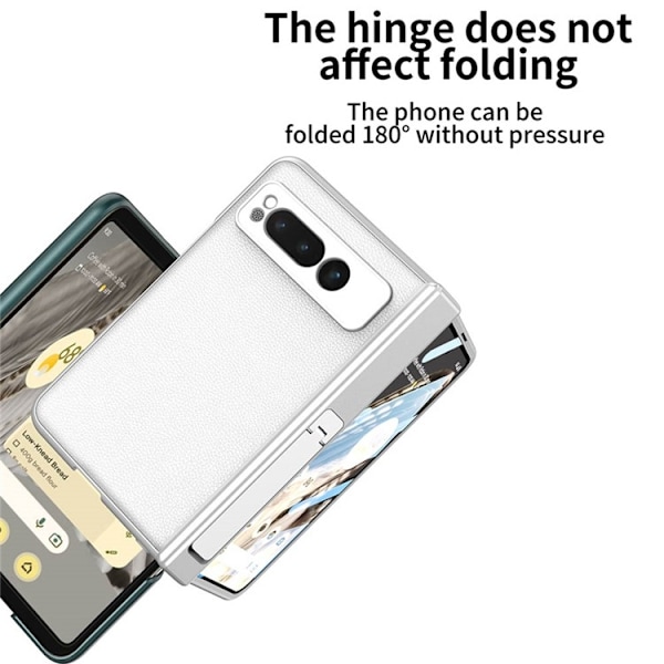 GKK Google Pixel Fold Mobilskal Kickstand PU-Läder - Silver