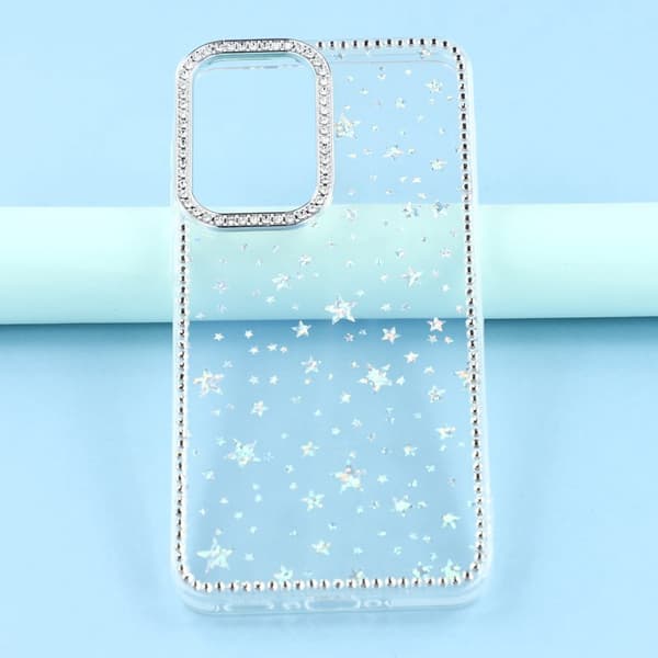 Mobilskal för Samsung Galaxy S26 Plus Glitterkant TPU + PC - Transparent
