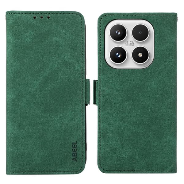 ABEEL Xiaomi 17 Plånboksfodral Konstläder Folio Ställ RFID Blockering Grön